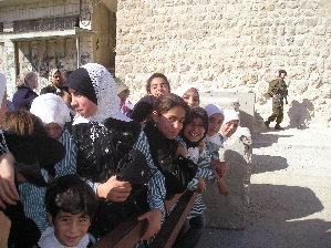 Al Fayhaa School girls at standoff