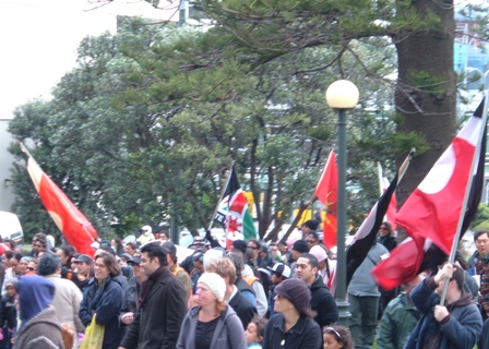 Arriving in parliament grounds