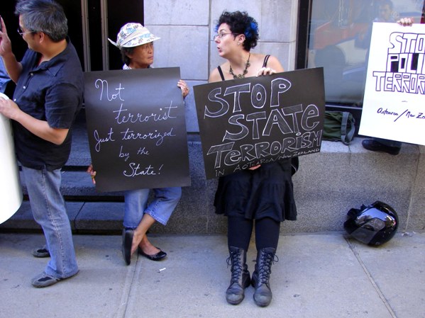 Montreal solidarity action against NZ state terror